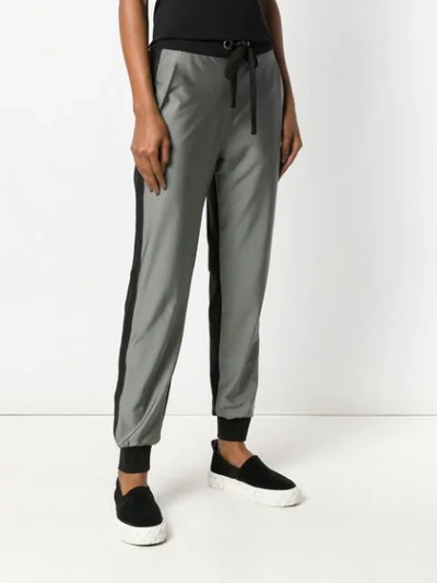 Shop No Ka'oi Contrast Panel Tracksuit Bottoms In Grey