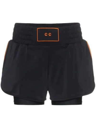 Shop Charli Cohen Contender Logo Shorts In Black