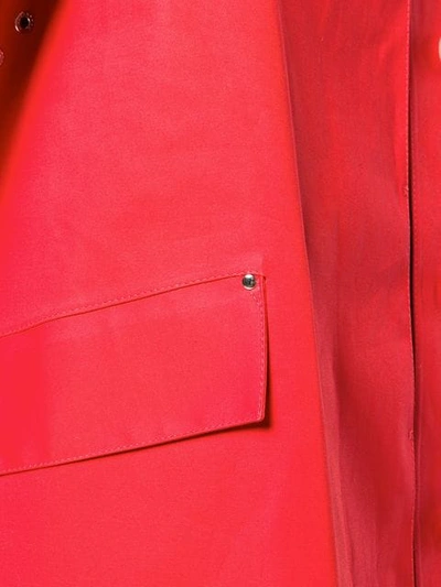 Shop Mackintosh Berry Red Bonded Cotton Coat Lr-094