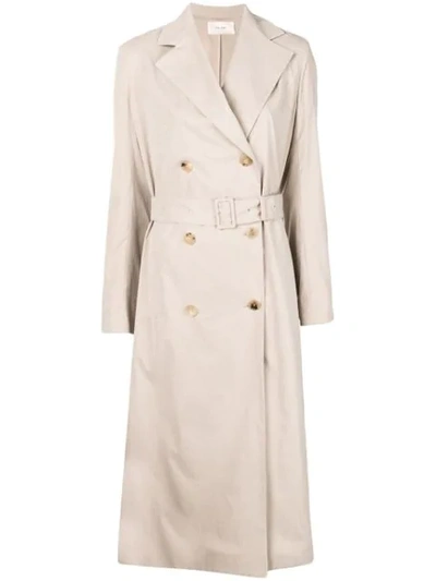 Shop The Row Norza Trench Coat In Grey