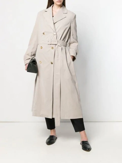 Shop The Row Norza Trench Coat In Grey