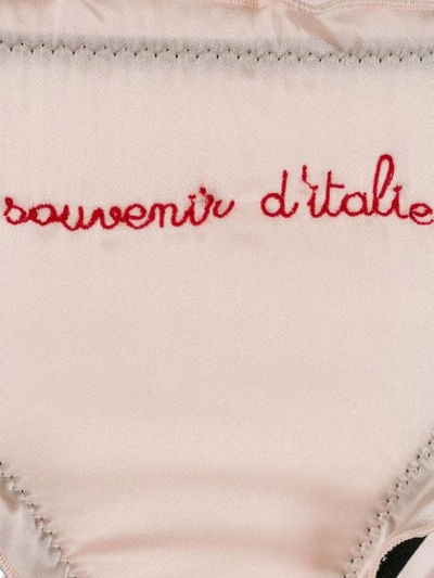 L'autre Chose Embroidered Briefs In Rosa