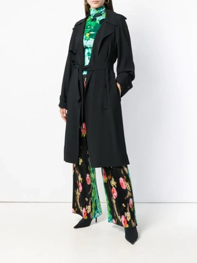 Shop Richard Quinn Floral Print Pleated Trousers In Multicolour