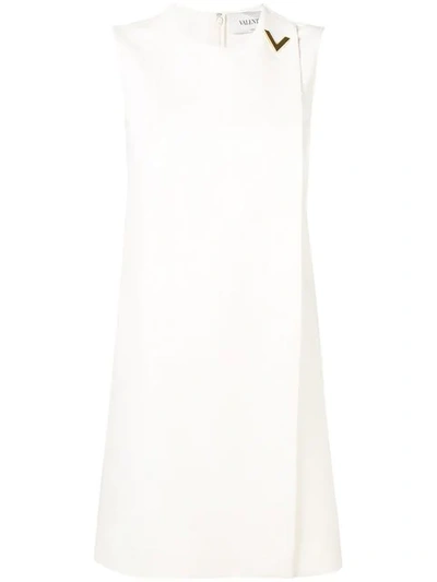 Shop Valentino V Hardware Shift Dress In White