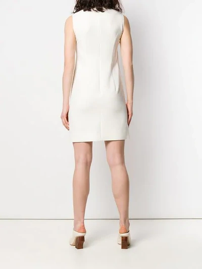 Shop Valentino V Hardware Shift Dress In White