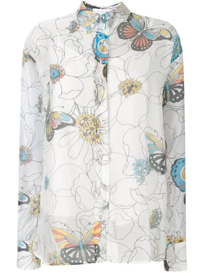 Shop See By Chloé Floral Print Shirt In White