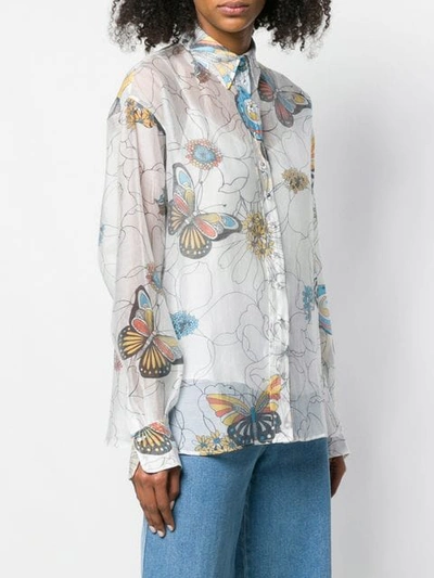 Shop See By Chloé Floral Print Shirt In White
