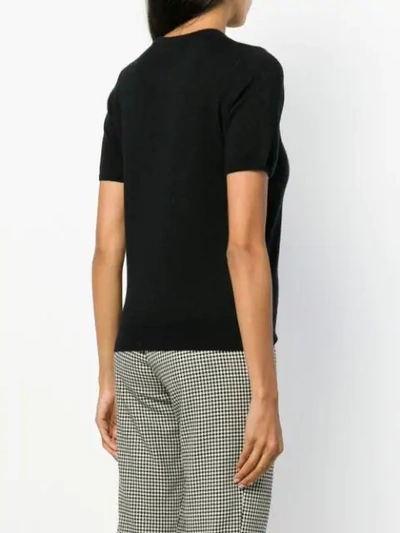 Shop N•peal Round Neck Knitted T Shirt In Black