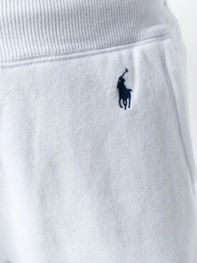 Shop Polo Ralph Lauren Logo Embroidered Track Pants In White