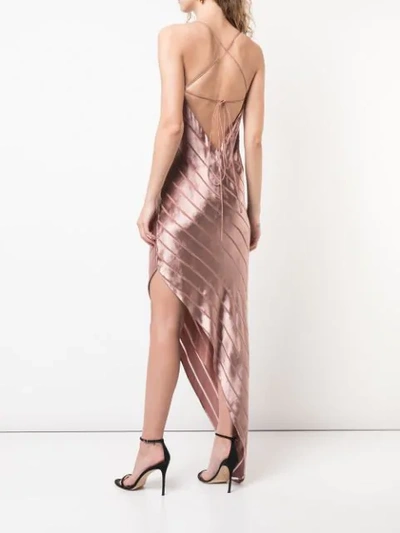 Shop Michelle Mason Asymmetric Bias Dress In Pink