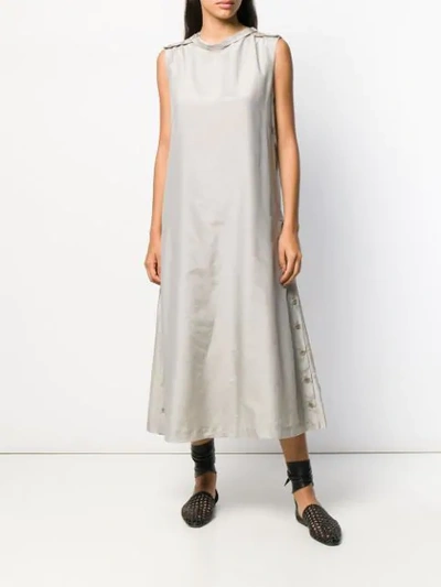 Shop Cherevichkiotvichki Side Button Dress In Grey