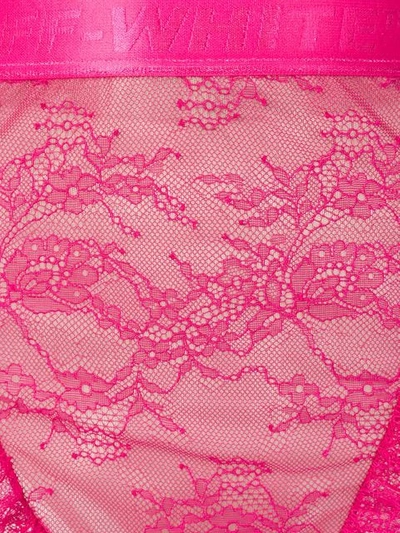 Shop Off-white Two-piece Lace Set In Fuchsia No Color