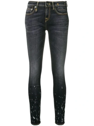 Shop R13 Distressed Skinny Jeans In Black