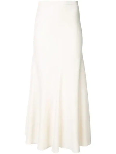 Shop Giambattista Valli Crepe Midi Skirt In White