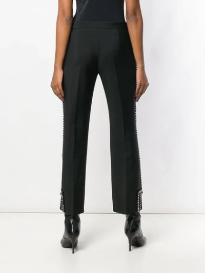 Shop N°21 Crystal Embellished Trousers In Black