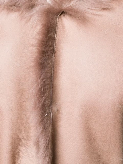 Shop Belstaff Fur Lined Belted Coat In Neutrals