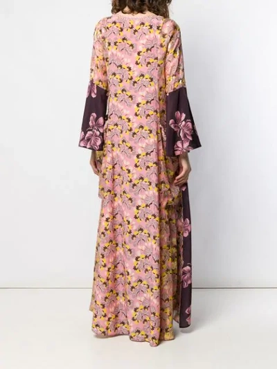 Shop Anjuna Floral Print Maxi Dress In Purple