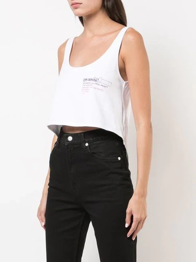 Shop Off-white X The Webster Cropped Tank Top In 0188