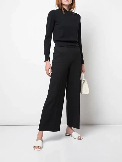 Shop Rosetta Getty Straight-leg Trousers In Black