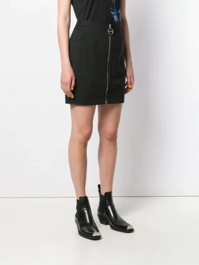 Shop Givenchy Zipped-up Skirt In Grey