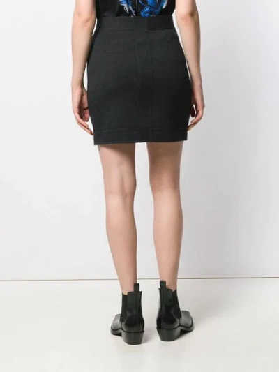 Shop Givenchy Zipped-up Skirt In Grey