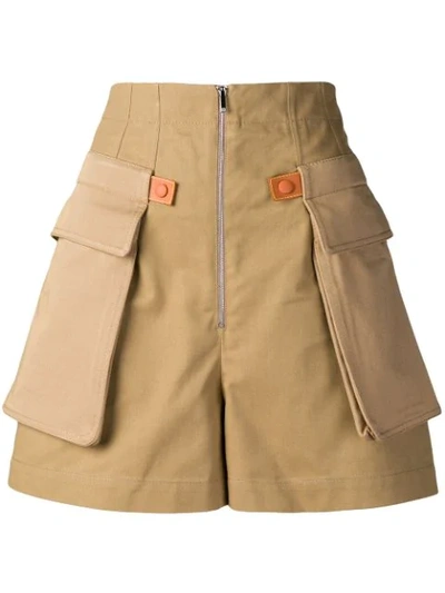 Shop Loewe Utility Shorts - Neutrals