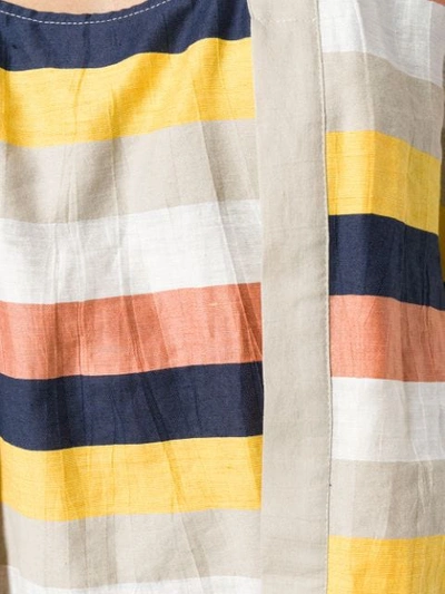 Shop Henrik Vibskov Striped Sheet Dress In Multicolour