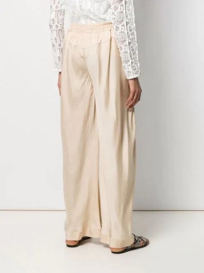 Shop Chloé Palazzo Trousers In Neutrals