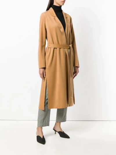 Shop Forte Forte Belted Coat In Brown