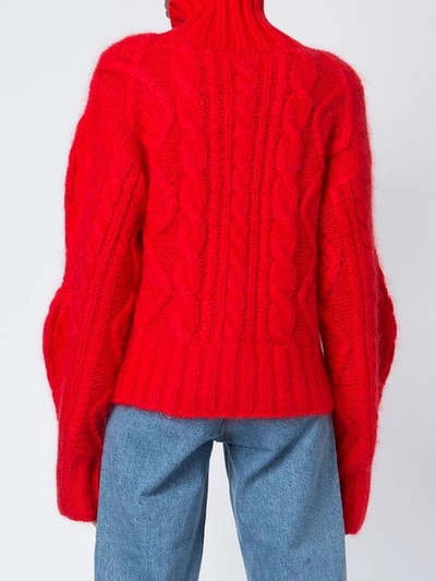 Shop Aalto Cable-knit Jumper In Red