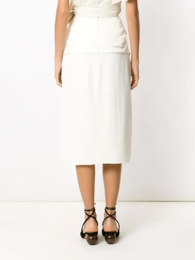 Shop Framed Teshima Midi Skirt In White