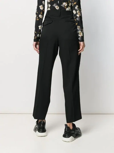 Shop Comme Des Garçons Side Cut Trousers In Black