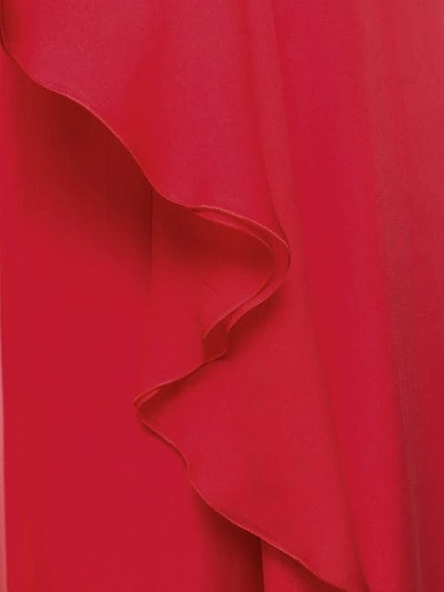 Shop Alberta Ferretti Ruffled Maxi Dress In Red