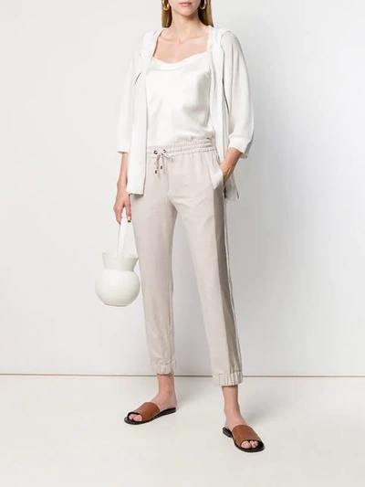 Shop Brunello Cucinelli Panelled Jogging Trousers In Neutrals