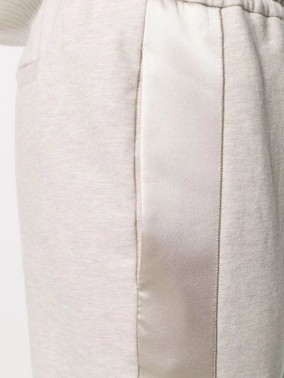 Shop Brunello Cucinelli Panelled Jogging Trousers In Neutrals