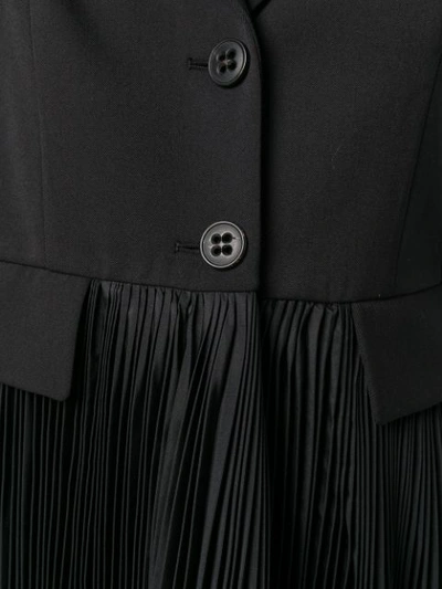 Shop Mantù Mantu Pleated Single Breasted Coat - Black