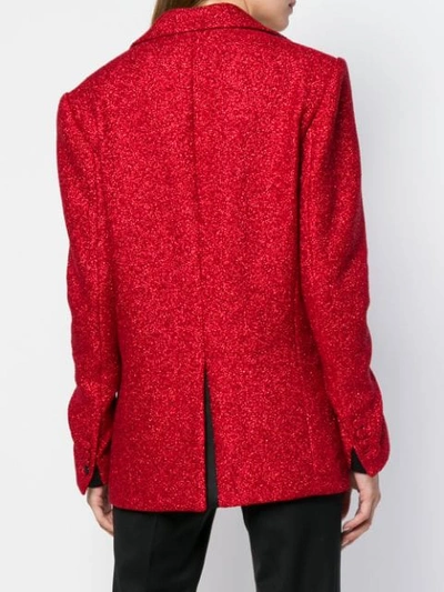 Shop Styland Gathered Sleeve Blazer In Red