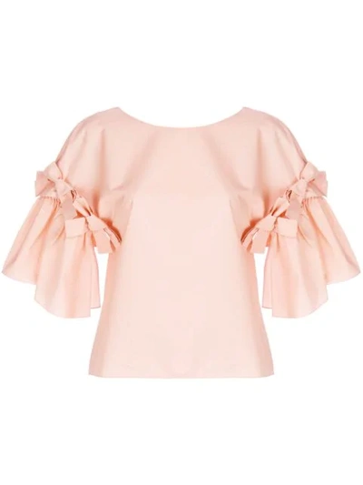 Shop Fendi Bow Detailed Blouse - Pink