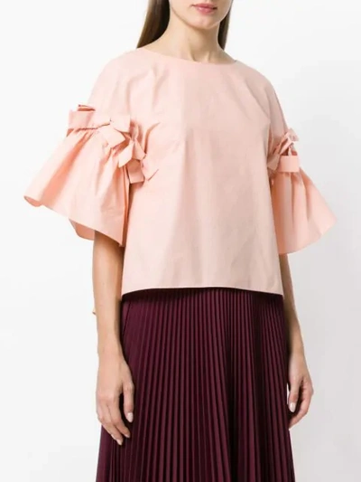 Shop Fendi Bow Detailed Blouse - Pink