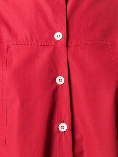 Shop Aspesi A-line Shirt Midi Dress - Red