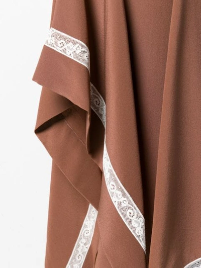 Shop Chloé Draped Skirt In Brown