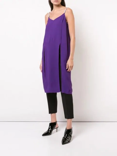Shop Nina Ricci Cady Slit Top In Purple