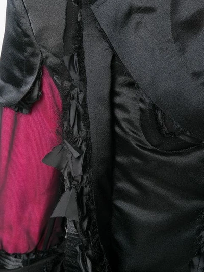 Shop Comme Des Garçons Sheer Detailed Jacket In Black