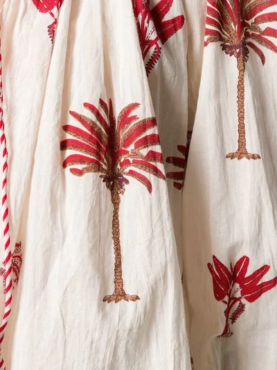 Shop Antik Batik Palm Printed Blouse - White