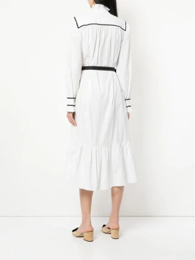 Shop Alexa Chung Pierette Belted Shirt Dress In White