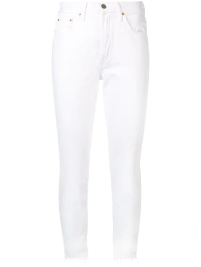 Shop Grlfrnd Cropped Skinny Jeans In White