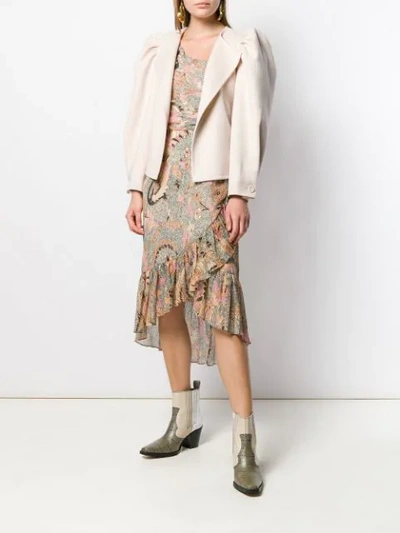 Shop Ulla Johnson Sleeve Detail Jacket In Neutrals