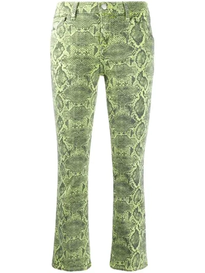 Shop J Brand Selena Cropped Jeans In Green