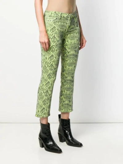 Shop J Brand Selena Cropped Jeans In Green