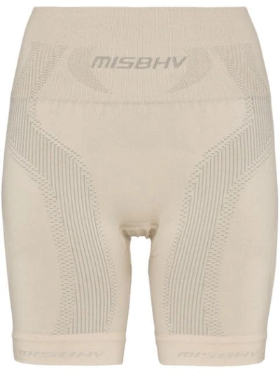 Shop Misbhv Sport Knit Compression Shorts In Neutrals